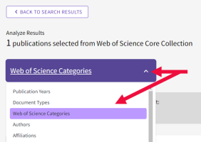 Analyze Results drop-down menu