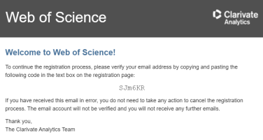 captura de pantalla de correo electrónico de registro
