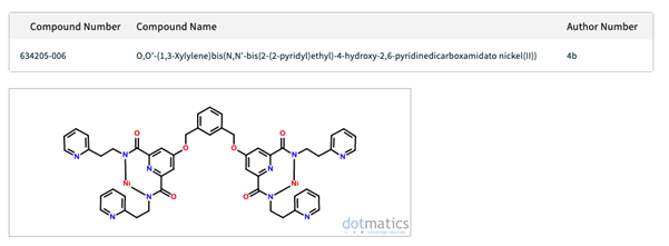 Imagem de um exemplo de estrutura química de composto