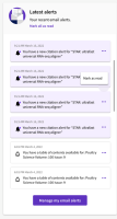 imagem dos alertas mais recentes